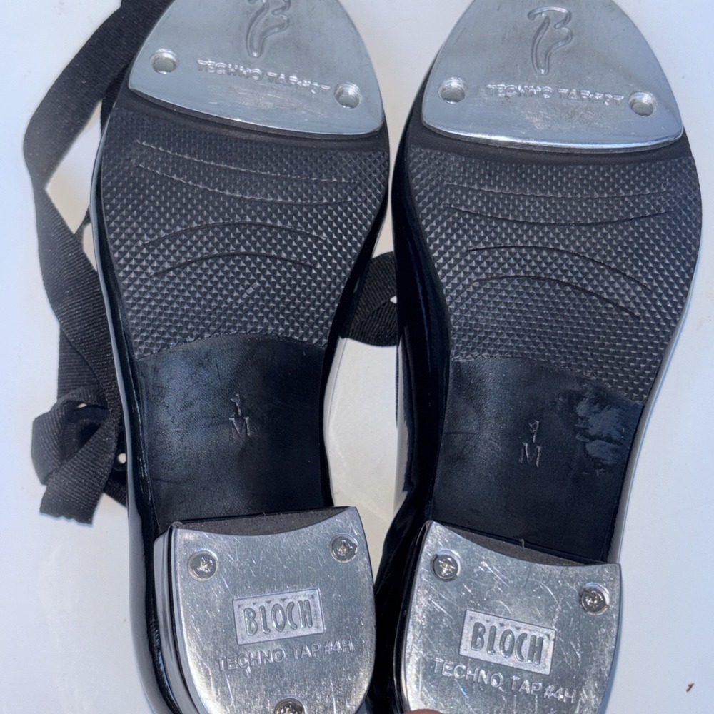Techno Tap #4H Bloch Tap Shoes Low Heel 1M GUC - Picture 4 of 6